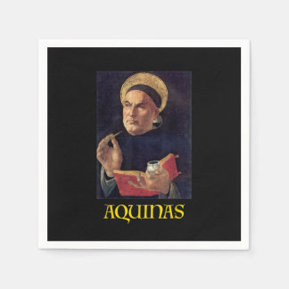 Saint Thomas Aquinas Painting Catholic Napkin