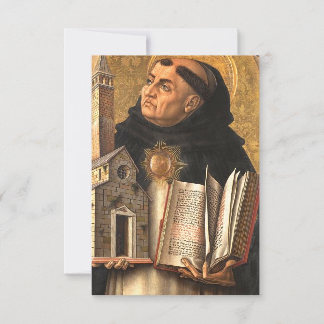 Saint Thomas Aquinas Premium Holy Card (Front)