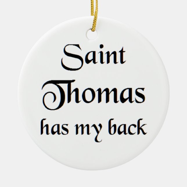 saint thomas coffee mug ceramic tree decoration (Front)