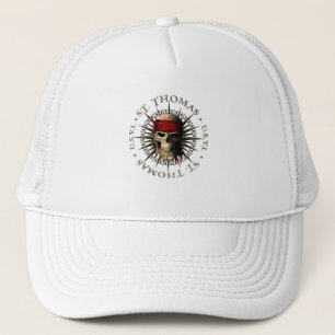 Saint Thomas USVI Pirate Skull Trucker Hat