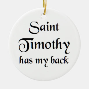 saint timothy coffee mug ceramic tree decoration