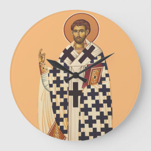 Saint Timothy the first Christian bishop of Ephes Large Clock