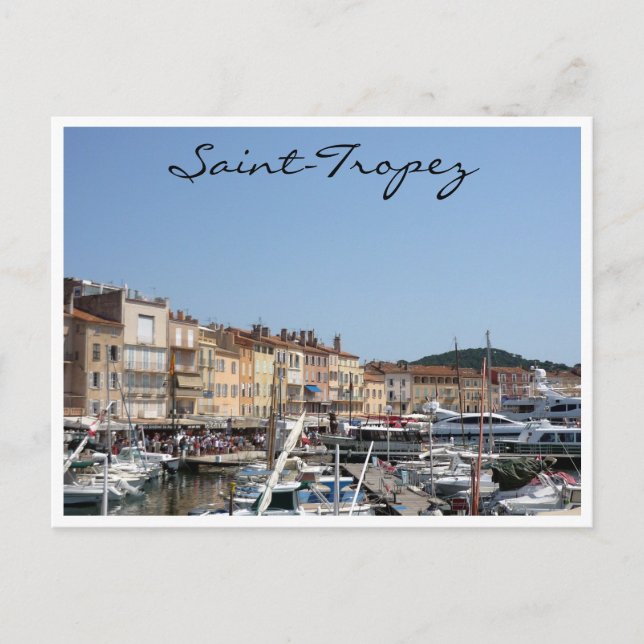 saint tropez boats postcard (Front)