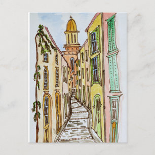 Saint-Tropez Buildings French Riviera, France Postcard