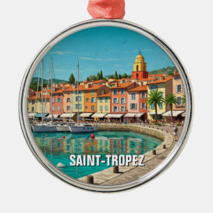 Saint-Tropez France Travel Metal Tree Decoration