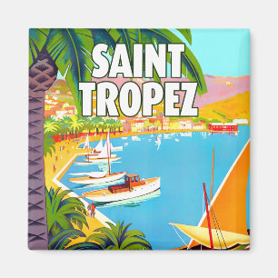 Saint Tropez France vintage travel magnet