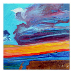 Saint-Tropez Skies Poster