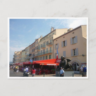 saint tropez waterfront postcard