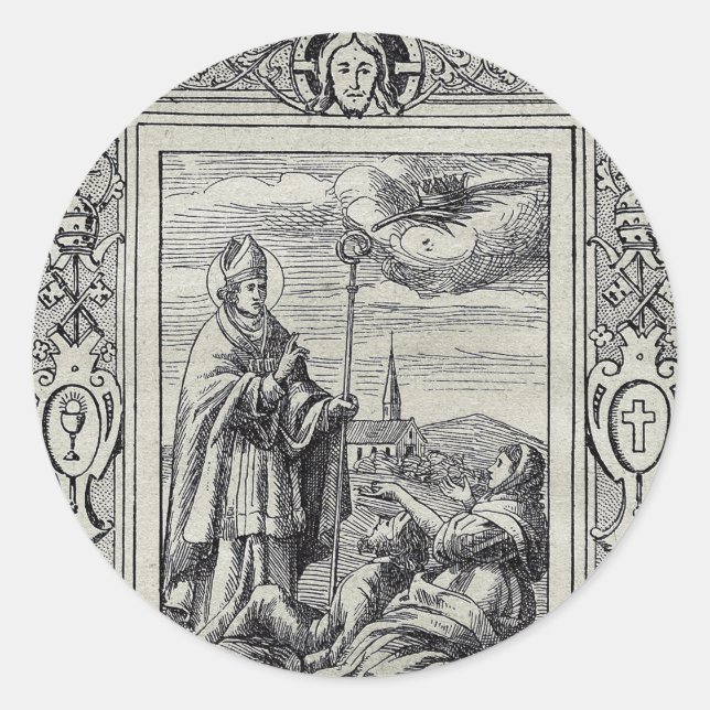 Saint Valentine Bishop of Terni  Classic Round Sticker (Front)
