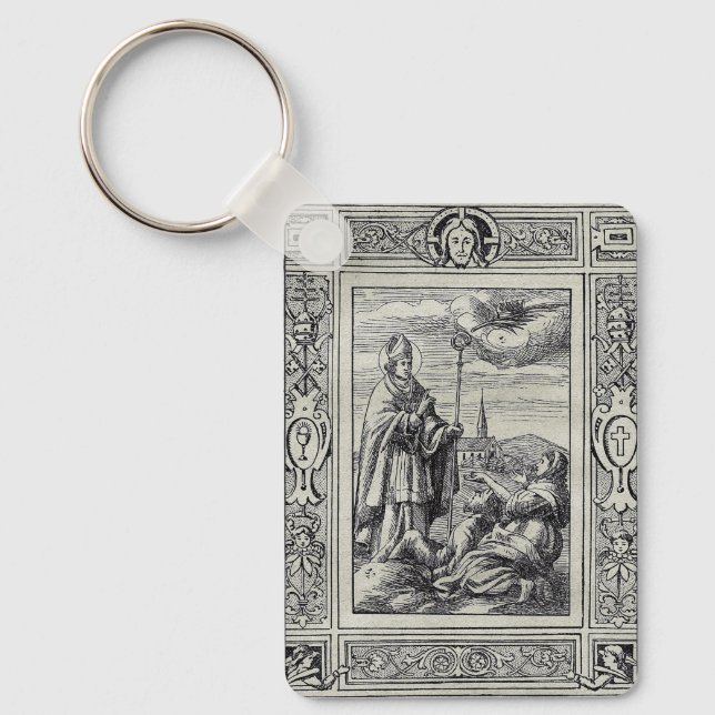 Saint Valentine Bishop of Terni  Key Ring (Front)