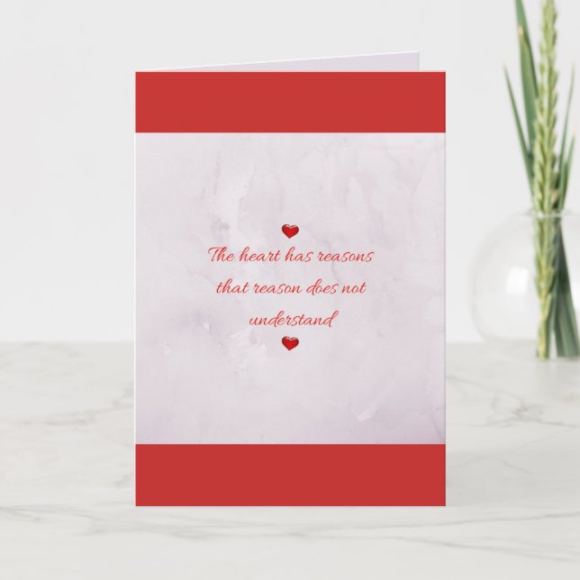 Saint Valentine's Day dedication of love Holiday Card (Front)