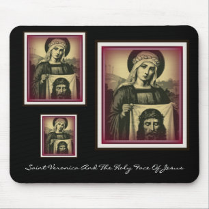 saint veronica and the holy face of jesus mouse pad