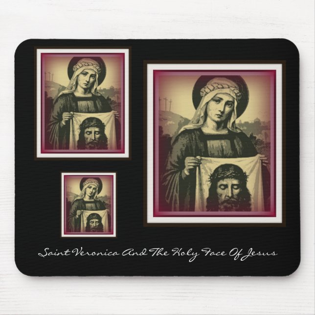 saint veronica and the holy face of jesus mouse pad (Front)