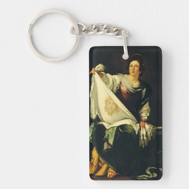 Saint Veronica Art The Miracle of the Holy Face Key Ring (Front)