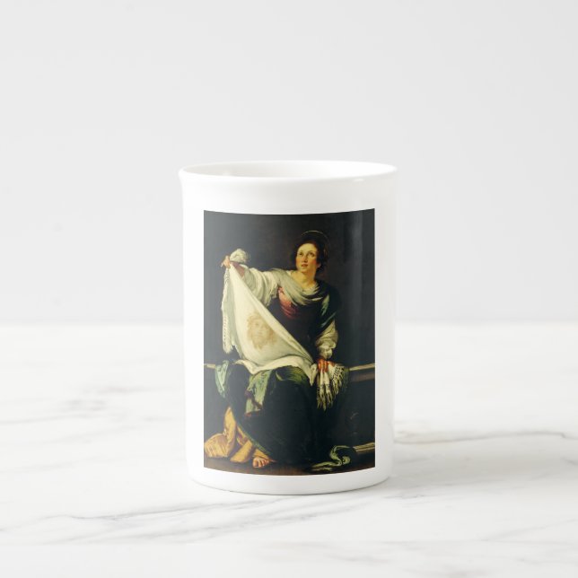 Saint Veronica by Bernardo Strozzi Bone China Mug (Front)