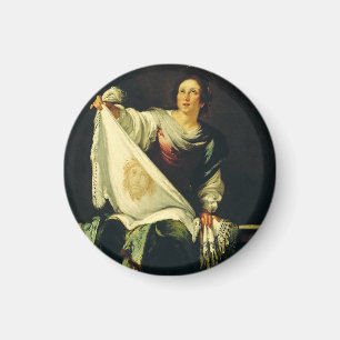 Saint Veronica by Bernardo Strozzi Magnet