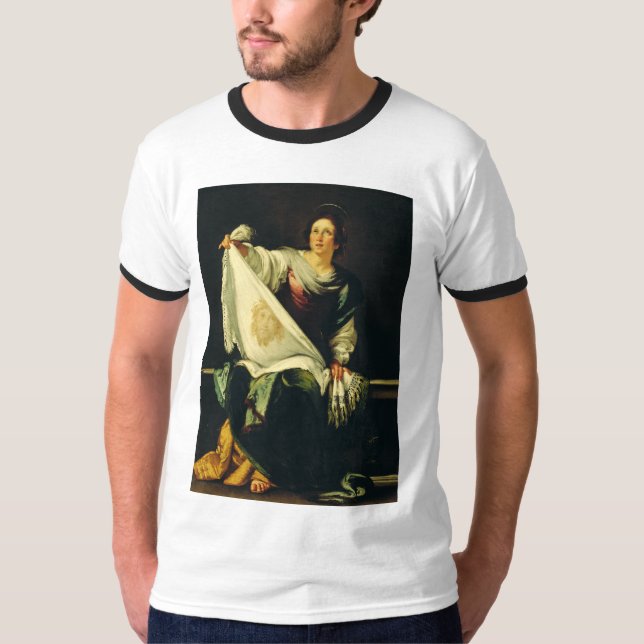 Saint Veronica by Bernardo Strozzi T-Shirt (Front)