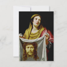 Saint Veronica True Icon Holy Card