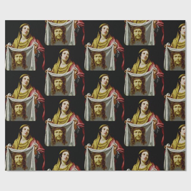Saint Veronica with the Holy Veil Sacred Fine Art Wrapping Paper (Flat)