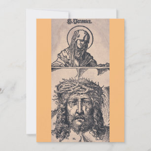 Saint Veronica with the Vernicle by Hans Burgkmair Holiday Card