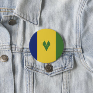 Saint Vincent and the Grenadines flag 7.5 Cm Round Badge