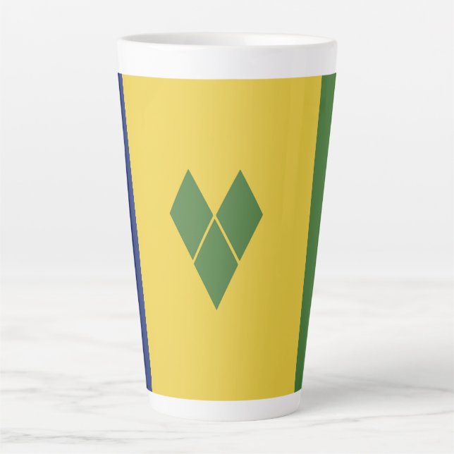 Saint Vincent and the Grenadines flag Latte Mug (Front)