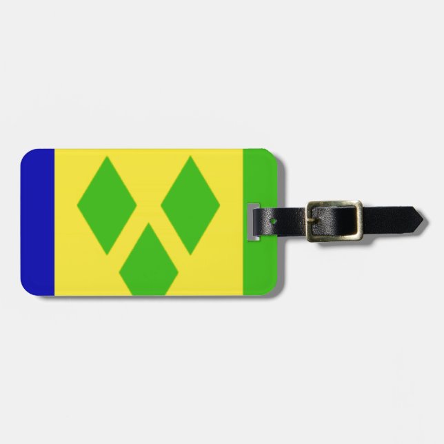 Saint Vincent and the Grenadines Flag Luggage Tag (Front Horizontal)