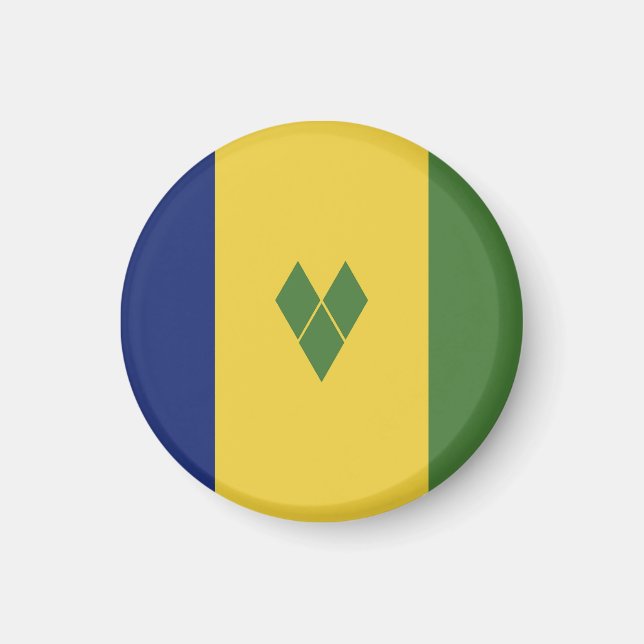 Saint Vincent and the Grenadines flag Magnet (Front)