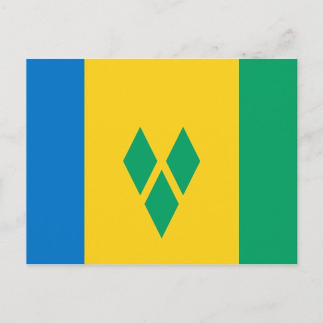 Saint Vincent and The Grenadines Flag Postcard (Front)