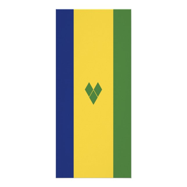 Saint Vincent and the Grenadines flag Rack Card (Front)