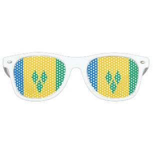 Saint Vincent and the Grenadines Flag Retro Sunglasses