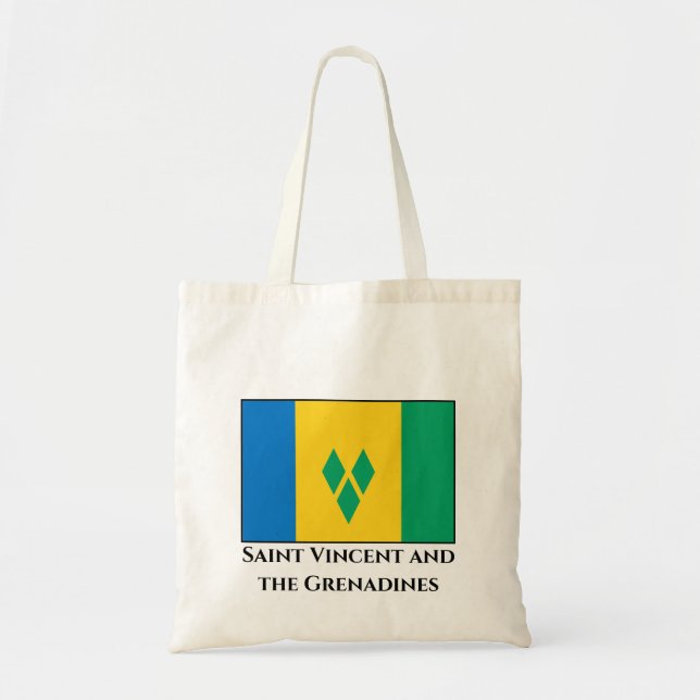 Saint Vincent and the Grenadines Flag Tote Bag (Front)