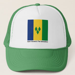 Saint Vincent and the Grenadines Flag Vincy Trucker Hat