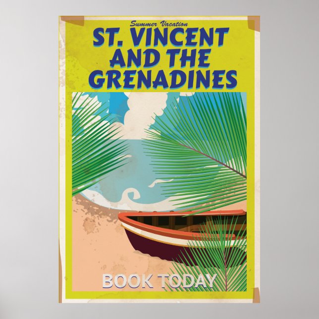 Saint Vincent and the Grenadines Travel Poster (Front)