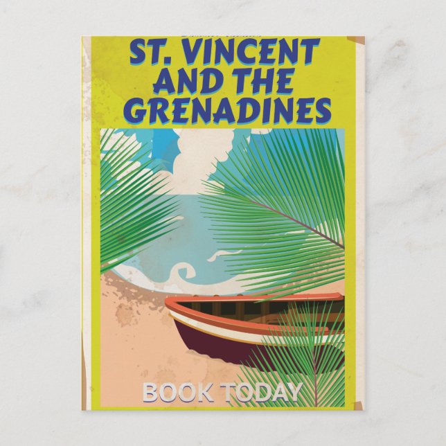 Saint Vincent and the Grenadines Travel Poster Postcard (Front)