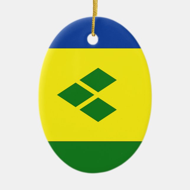 Saint Vincent Ceramic Tree Decoration (Front)