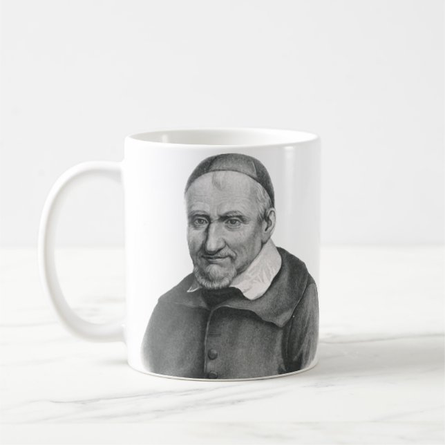Saint Vincent de Paul Gentle Mercy Art Coffee Mug (Left)