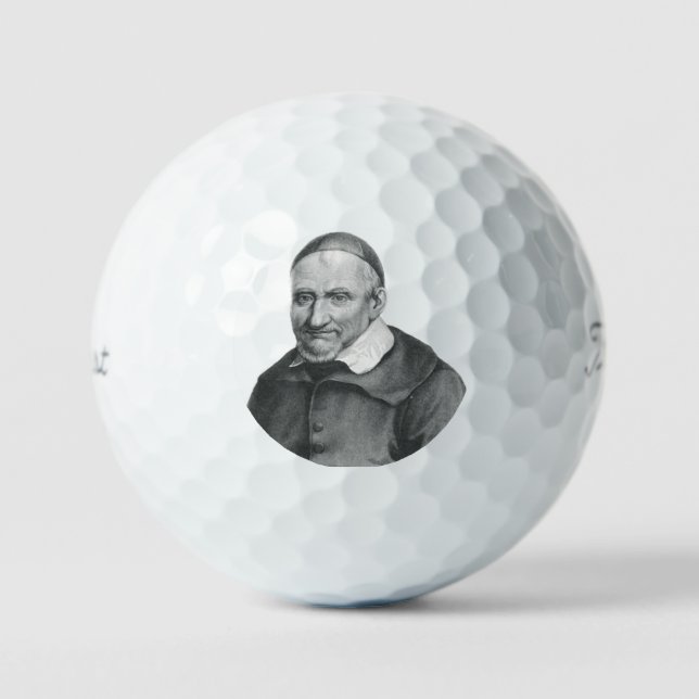 Saint Vincent de Paul Gentle Mercy Art Golf Balls (Front)