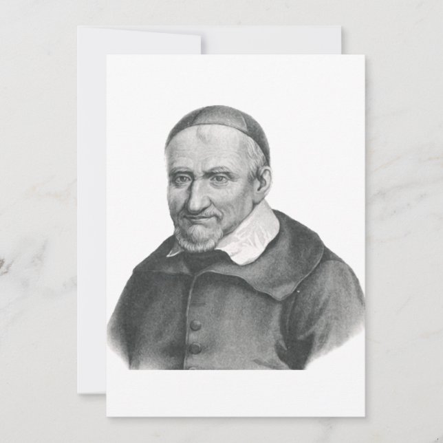 Saint Vincent de Paul Gentle Mercy Art Holiday Card (Front)