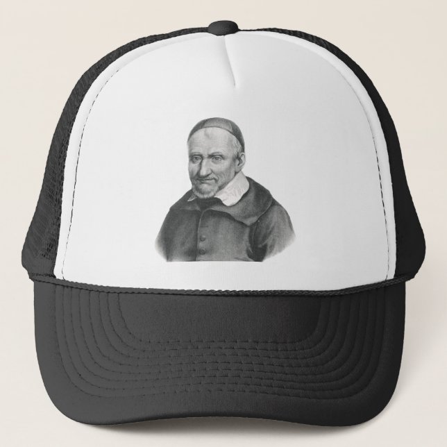 Saint Vincent de Paul Gentle Mercy Art Trucker Hat (Front)
