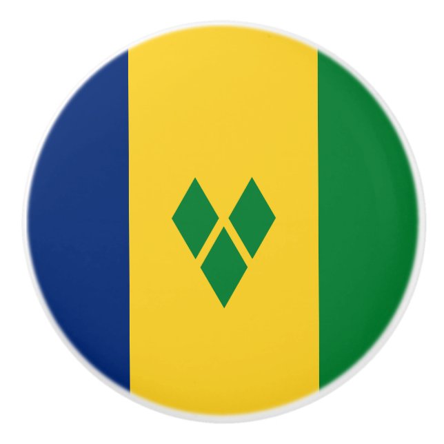Saint Vincent Flag Ceramic Knob (Front)