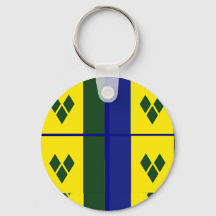 Saint vincent flag key ring
