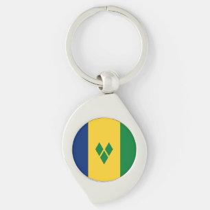Saint Vincent Flag Key Ring