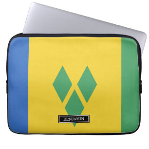 Saint Vincent Flag Laptop Sleeve