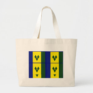 Saint vincent flag large tote bag