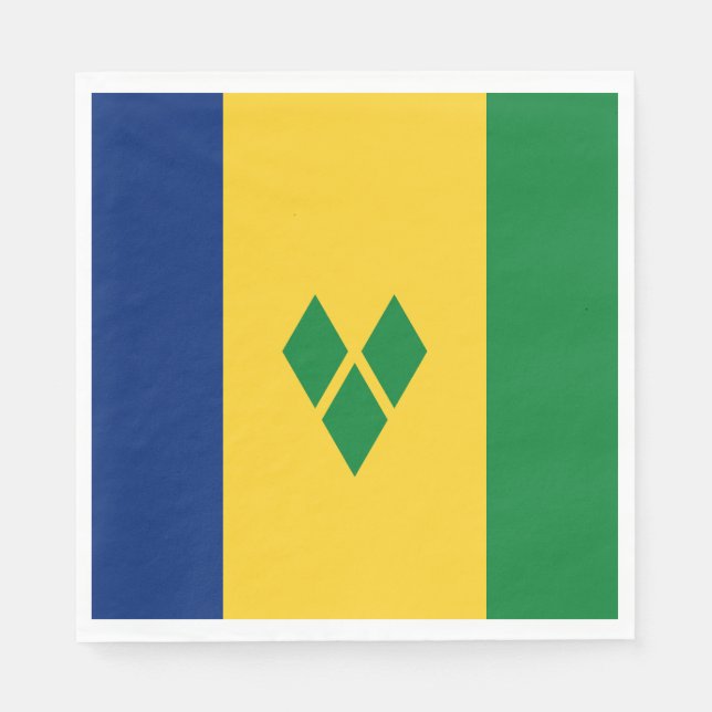 Saint Vincent Flag Napkin (Front)