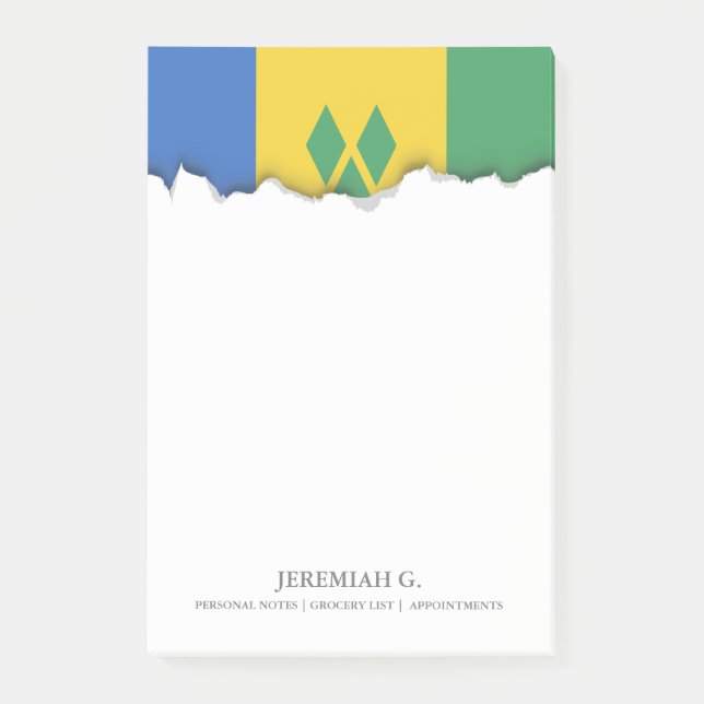 Saint Vincent Flag Post-it Notes (Front)