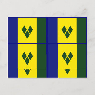 Saint vincent flag postcard