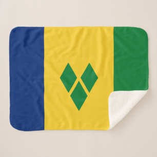 Saint Vincent Flag Sherpa Blanket