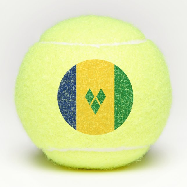 Saint Vincent Flag Tennis Balls (Front)